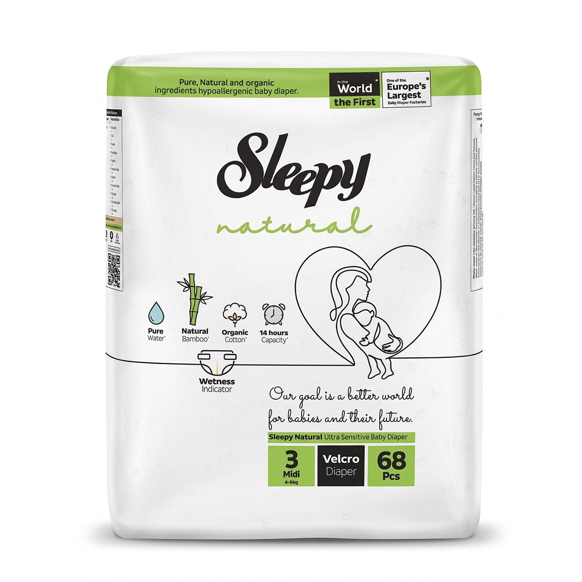 Sleepy Natural Ultra Sensitive Baby Diaper 4-9Kg 68 Pieces