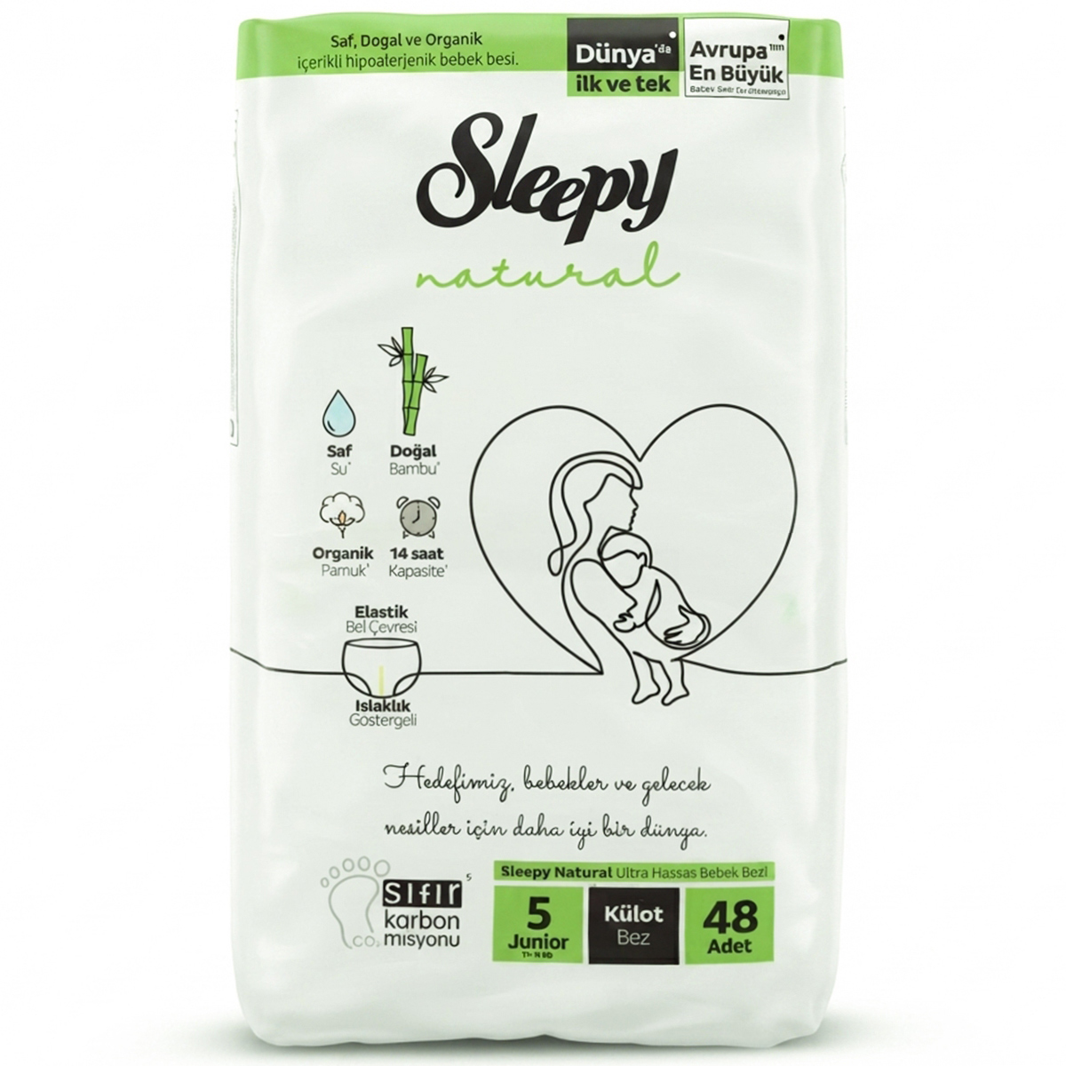 Sleepy Natural Diaper Pants No. 5 For Junior 1 x 48 Pieces