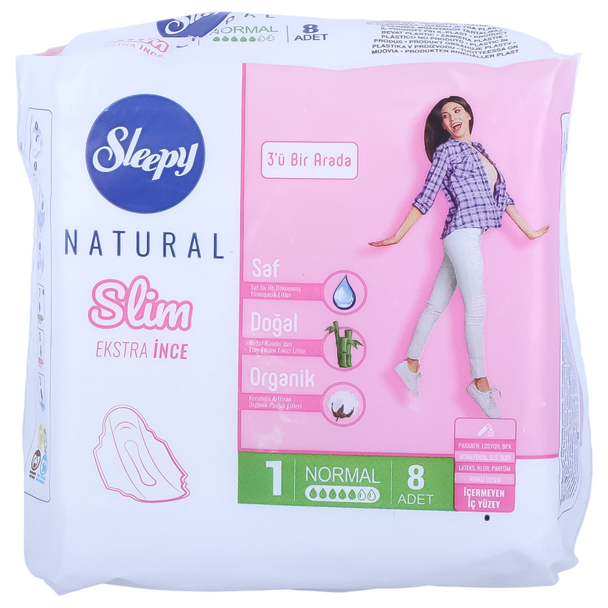 Sleepy Natural Slim Extra Thin Sanitary Pad 8 Pieces