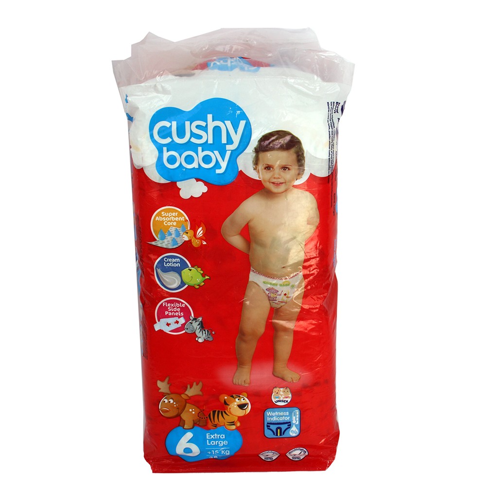 Cushy Baby Size 6 Extra Large Diapers