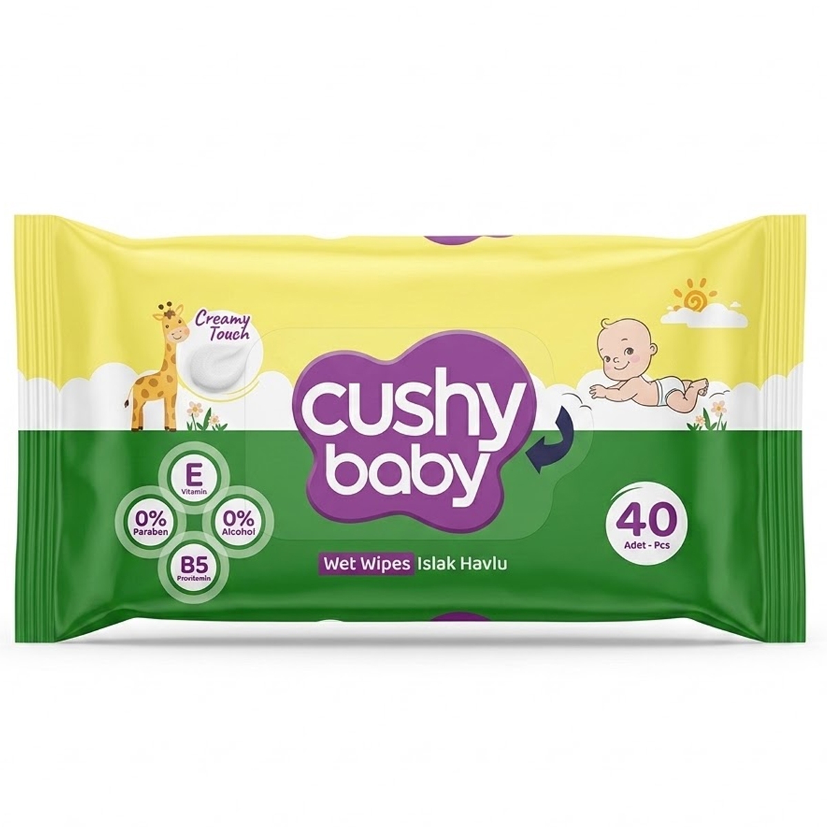 Cushy Baby Wet Wipes 1 x 40 Pieces