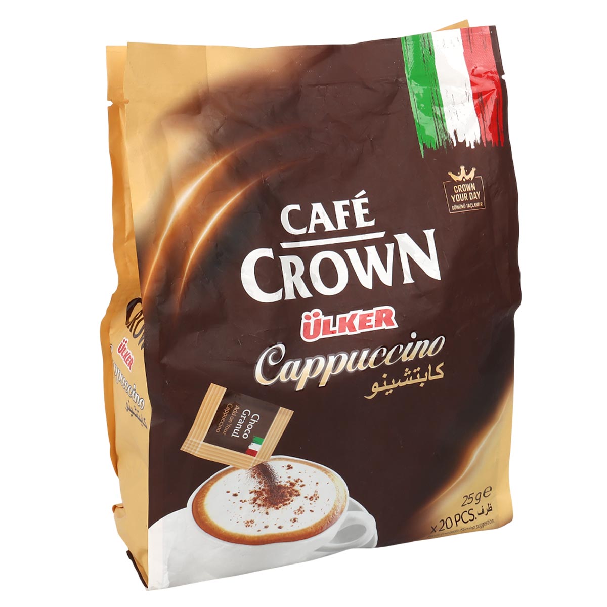 Ulker Cafe Crown 3 in 1 Cappuccino Sachets 20x25g