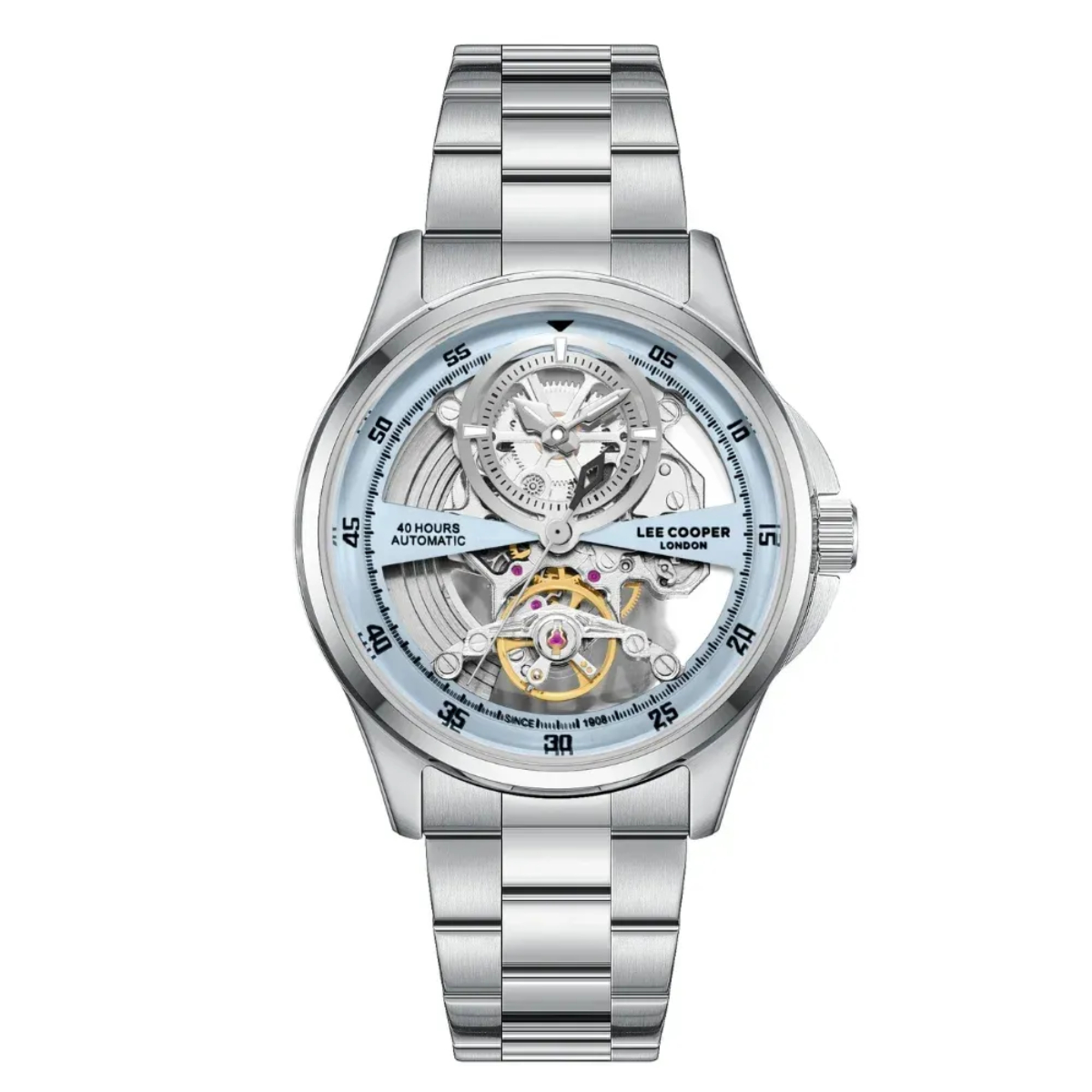 Lee Cooper Automatic Mechanical Blue Dial Watch For Men LC08383.300