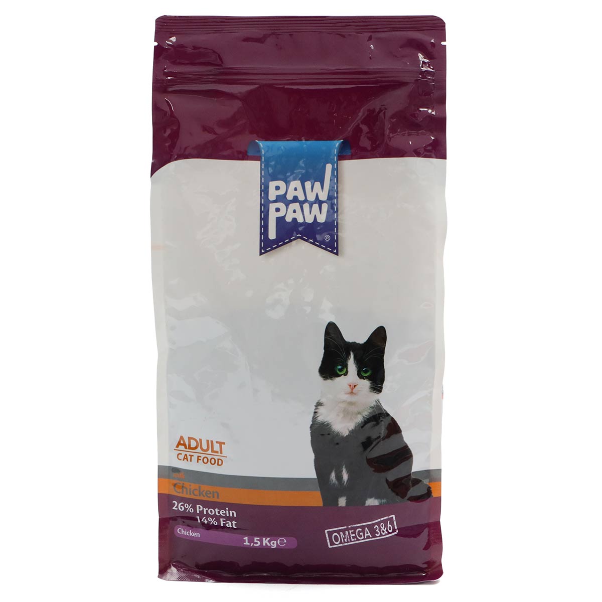 Paw Paw Adult Cat Food Chicken Flavor 1.5Kg