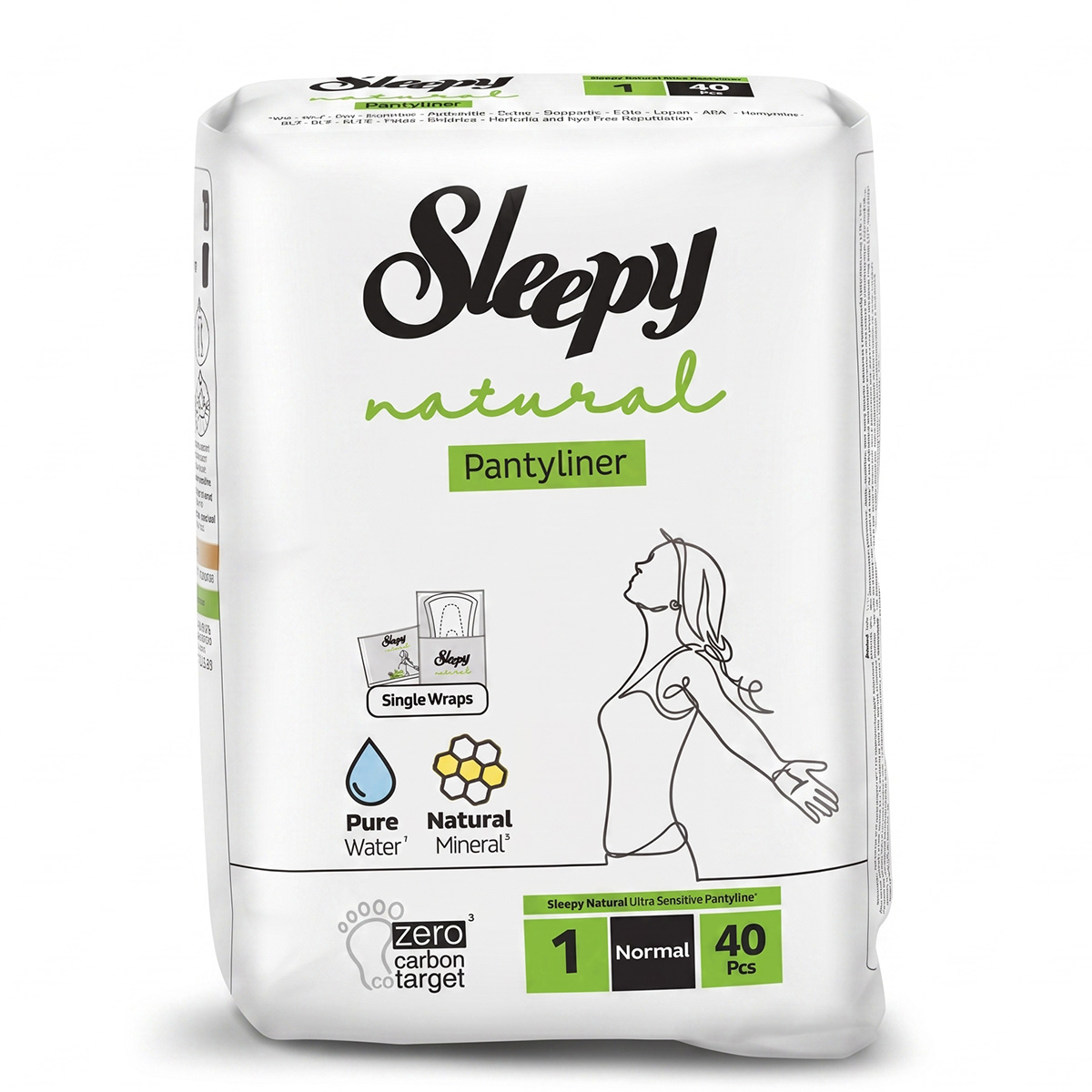 Sleepy Natural Pantyliner Normal 40 Pieces