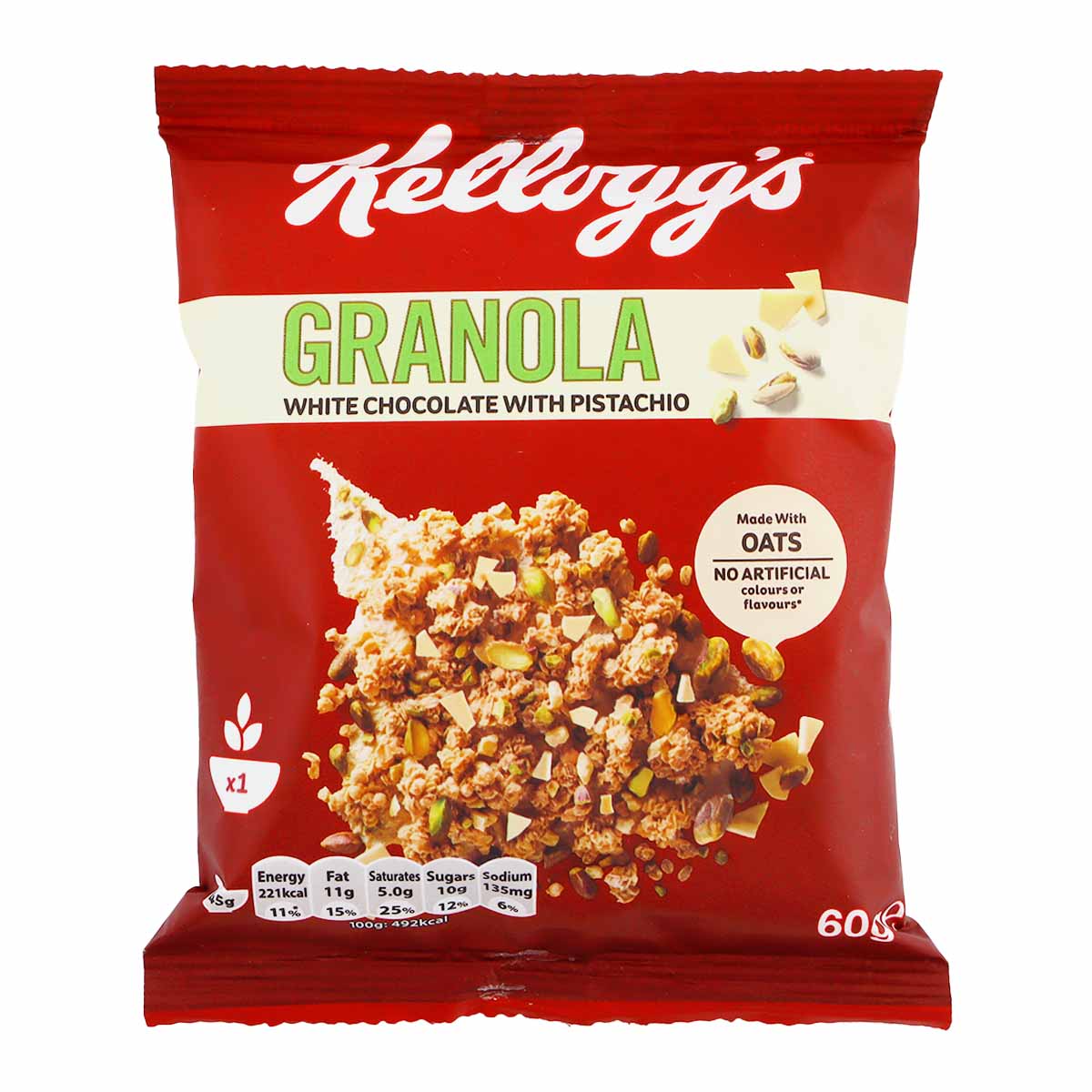 Kelloggs Granola White Chocolate With Pistacio 60g