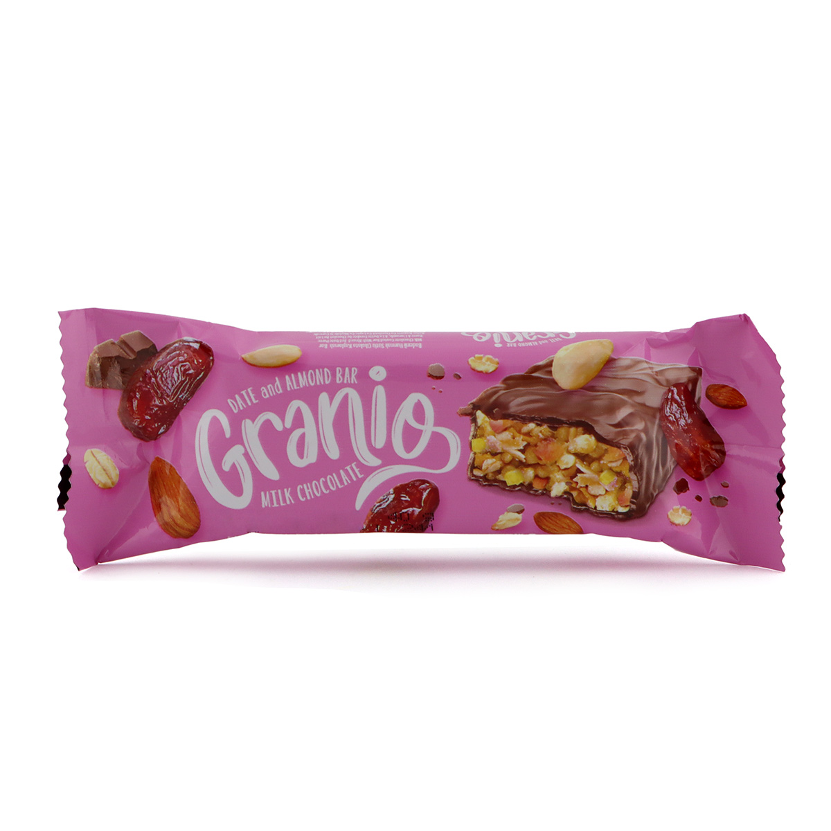 Granio Milk Chocolate Date & Almond Bar 40g