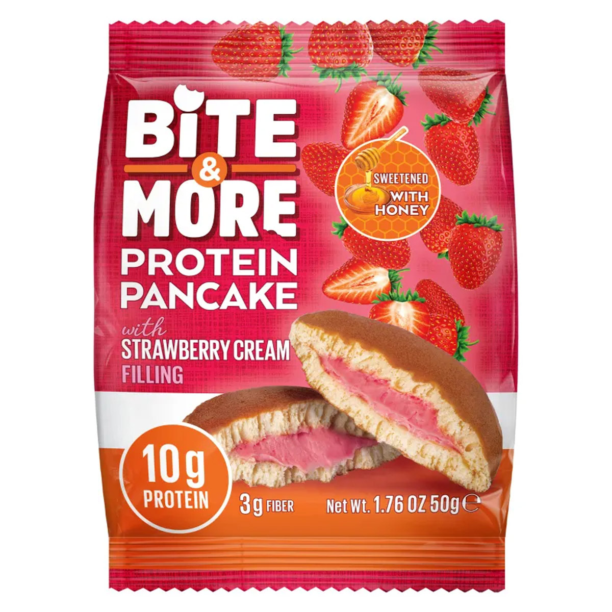 Bites & More Protein Pancake Strawberry And Cream 50g