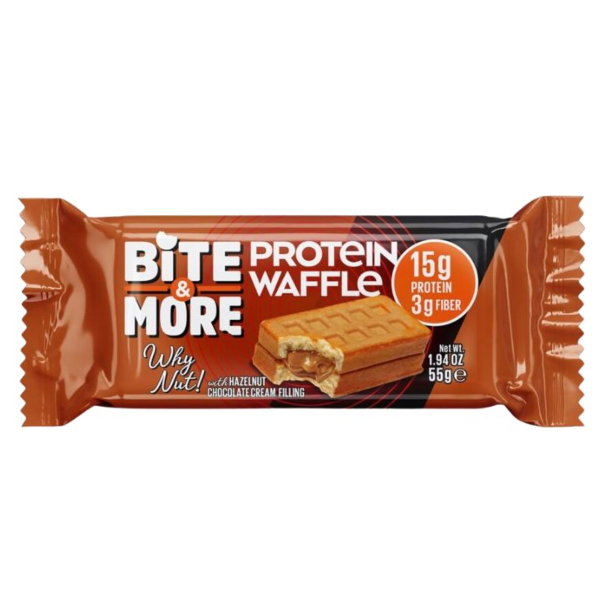 Bites & More Protein Waffle Hazelnut 55g