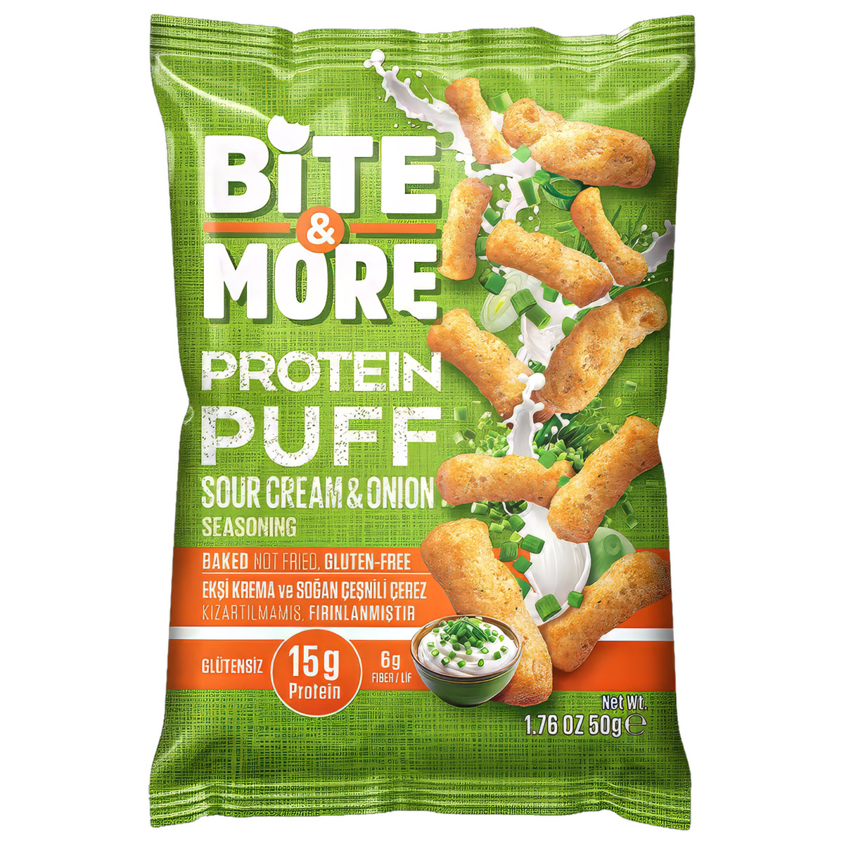 Bites & More Puff Sour Cream And Onion 50g