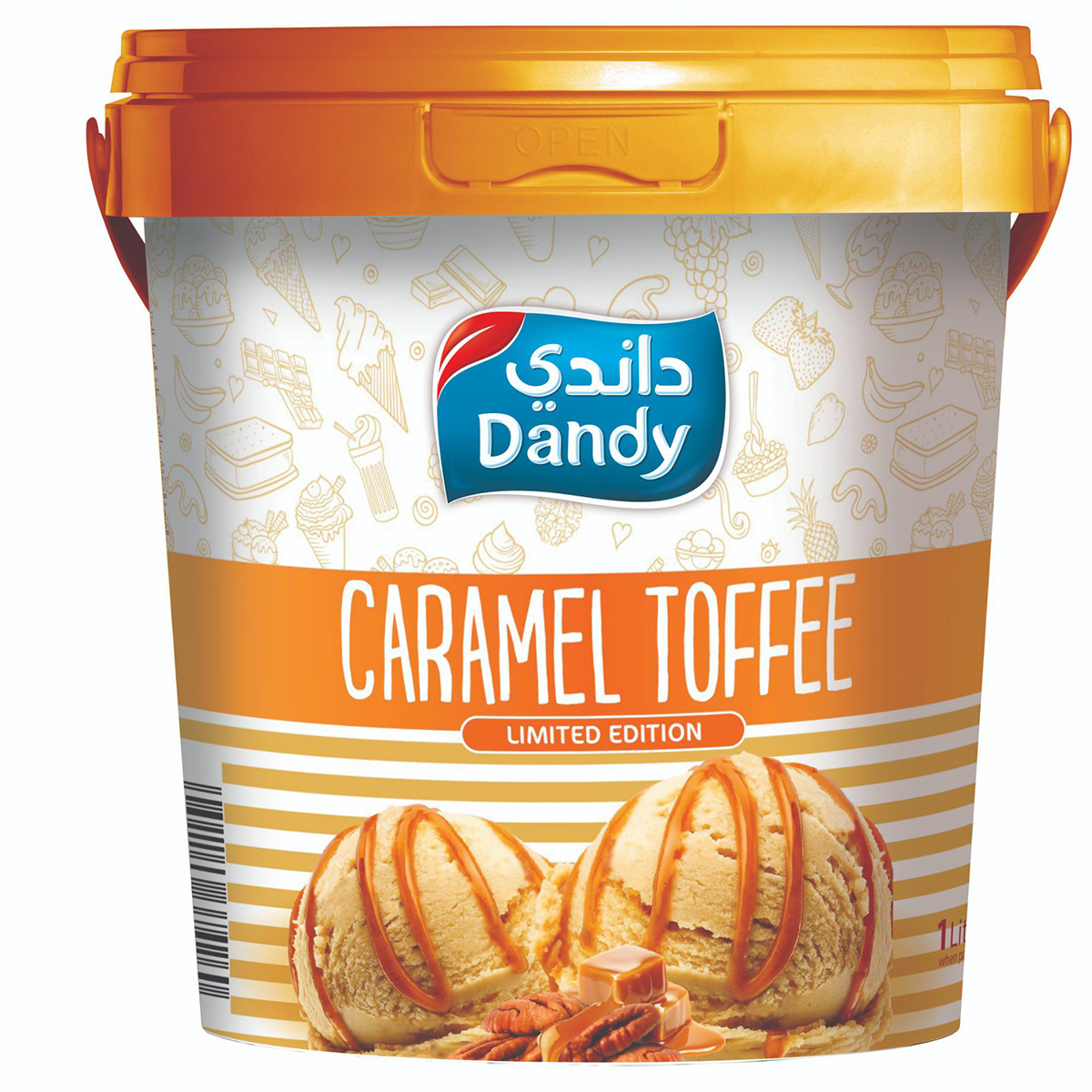 Dandy Ice Cream Caramel Toffee 1L