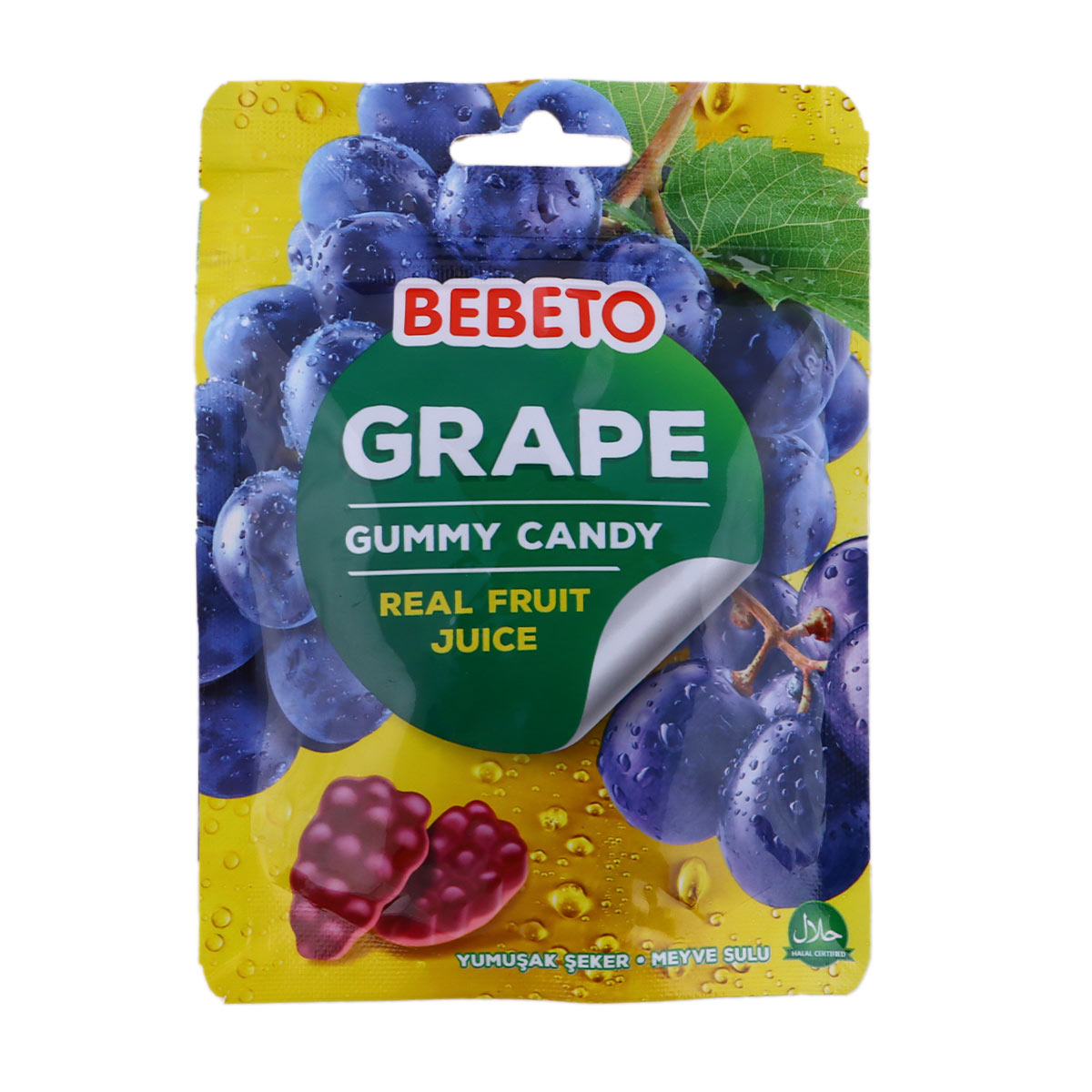 Bebeto Grape Gummy Candy Pouch