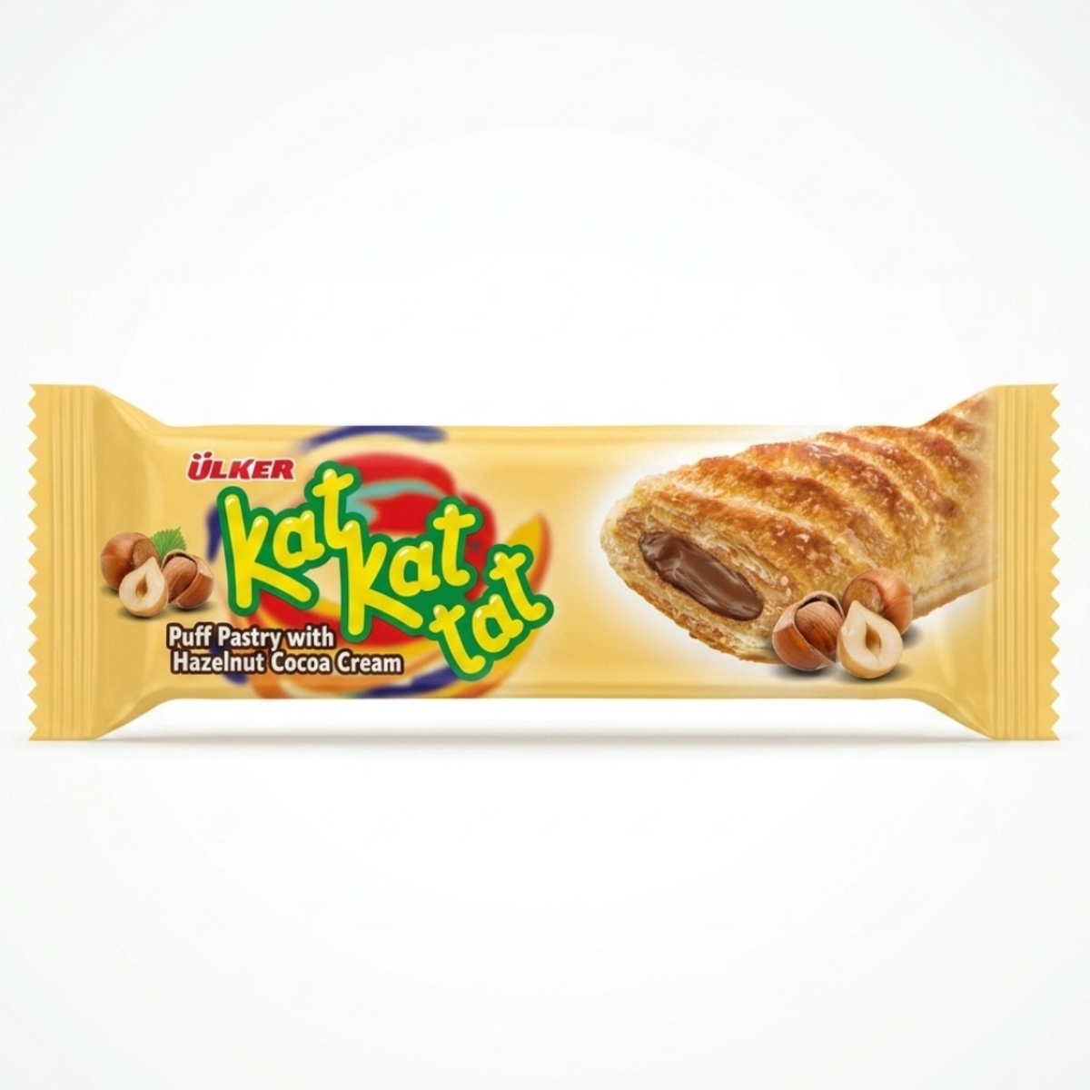 Ülker Kat Tat Puff Pastry with Hazelnut Cocoa Cream 28g