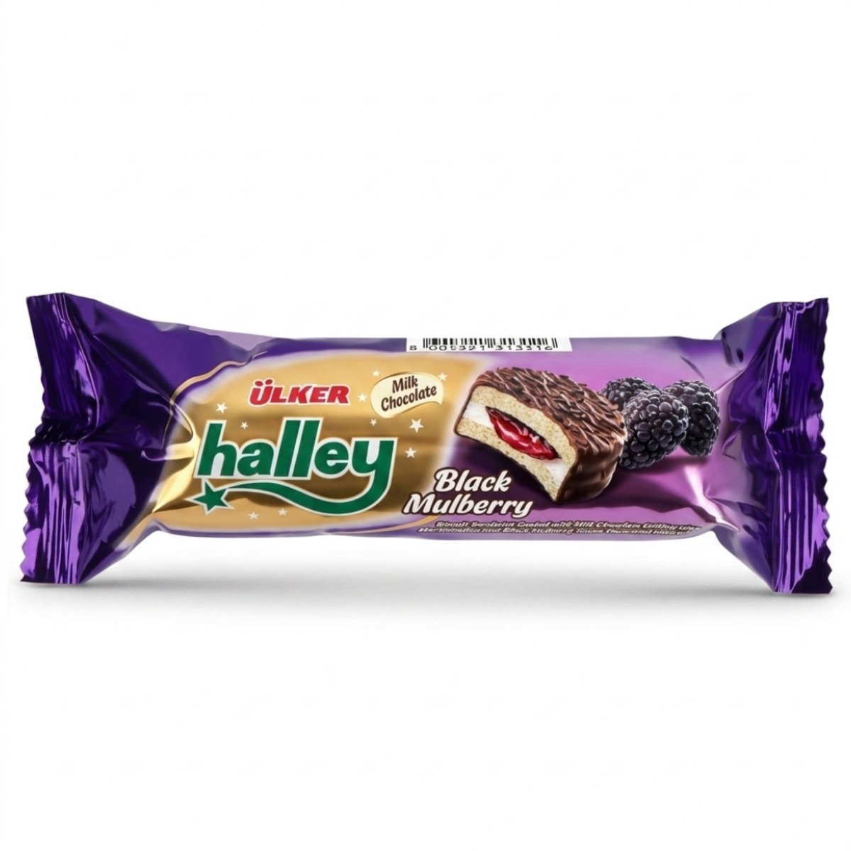 Ülker Halley Black Mulberry Milk Chocolate Biscuit 74g
