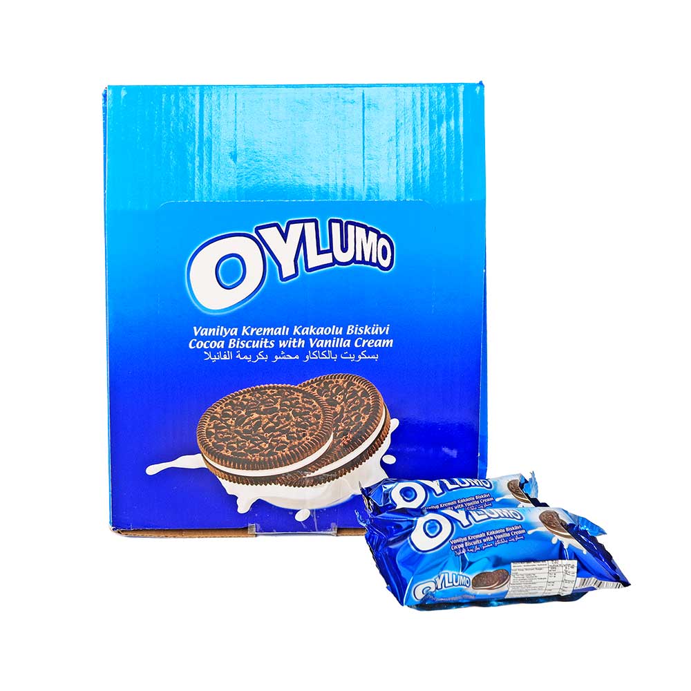 Oylumo Chocolate Biscuits With Vanilla Cream 24x38g