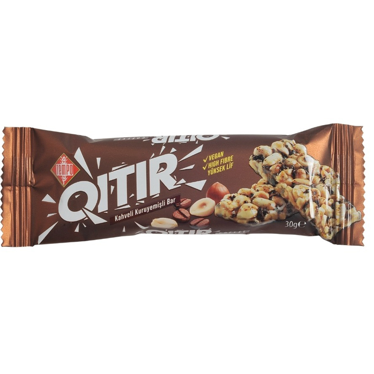 Tempo QITIR Kahveli Kuruyemisli Bar 30g