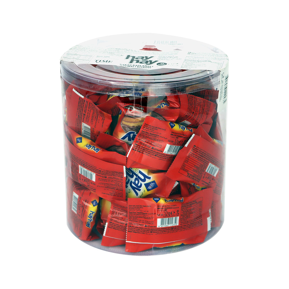 Cizmeki Time Hay Hay Chocolate Coated Biscuits With Cream 48x12g