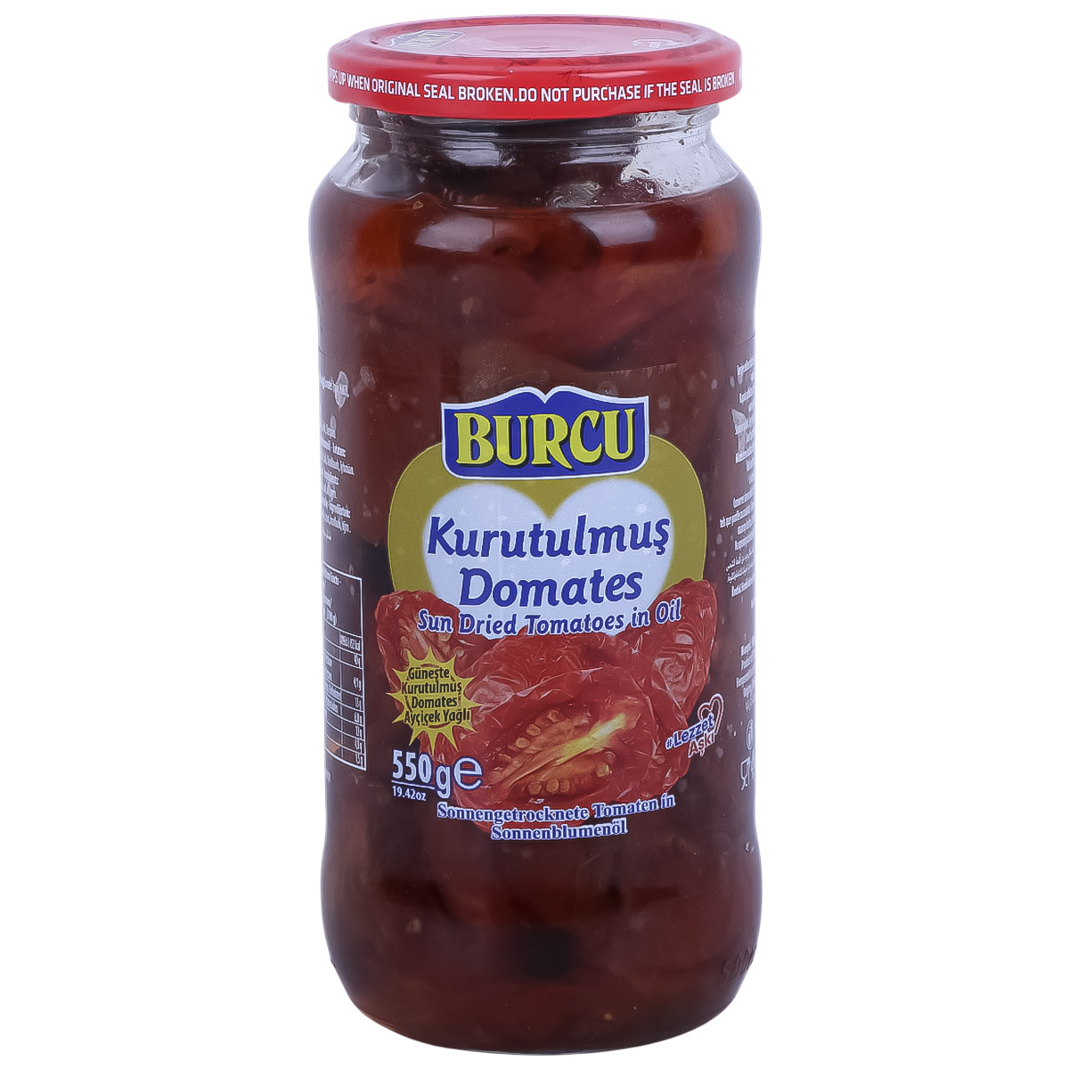 Burcu Sun Dried Canned Tomato In Oil 550g