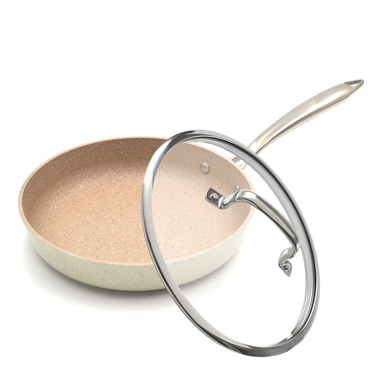 KORKMAZ - Granita Alu Frypan 24x4.7cm With Lid