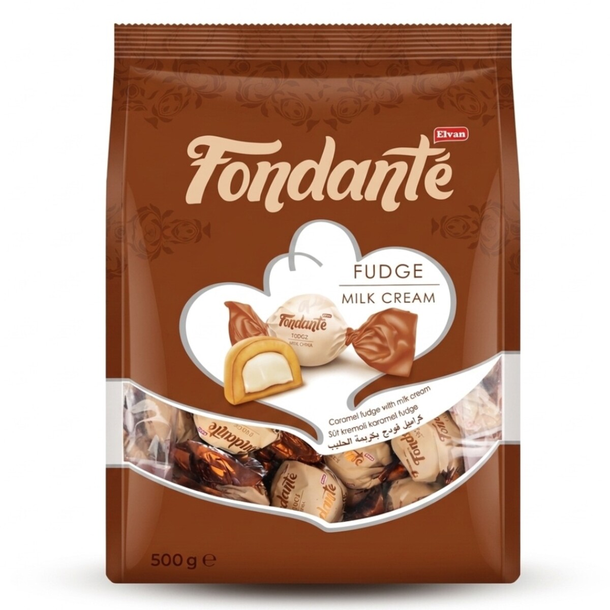 Elvan Fondant Caramel Milk Cream Chocolate 500g