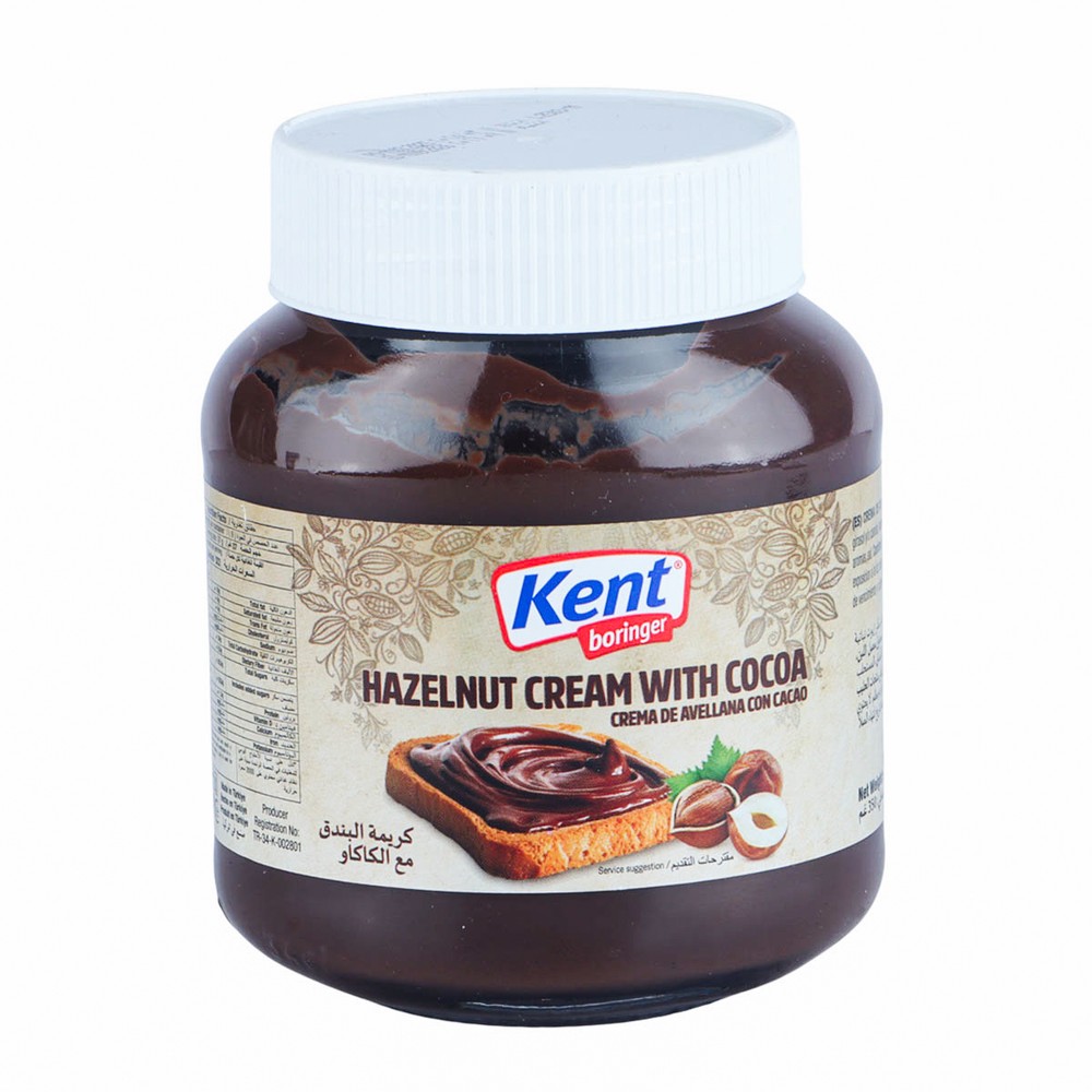 Kent Boringer Hazelnut Cream With Cocoa Spread 350g