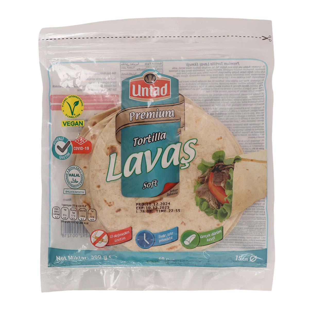 Untad Premium Lavas Soft Tortilla Wraps 300g