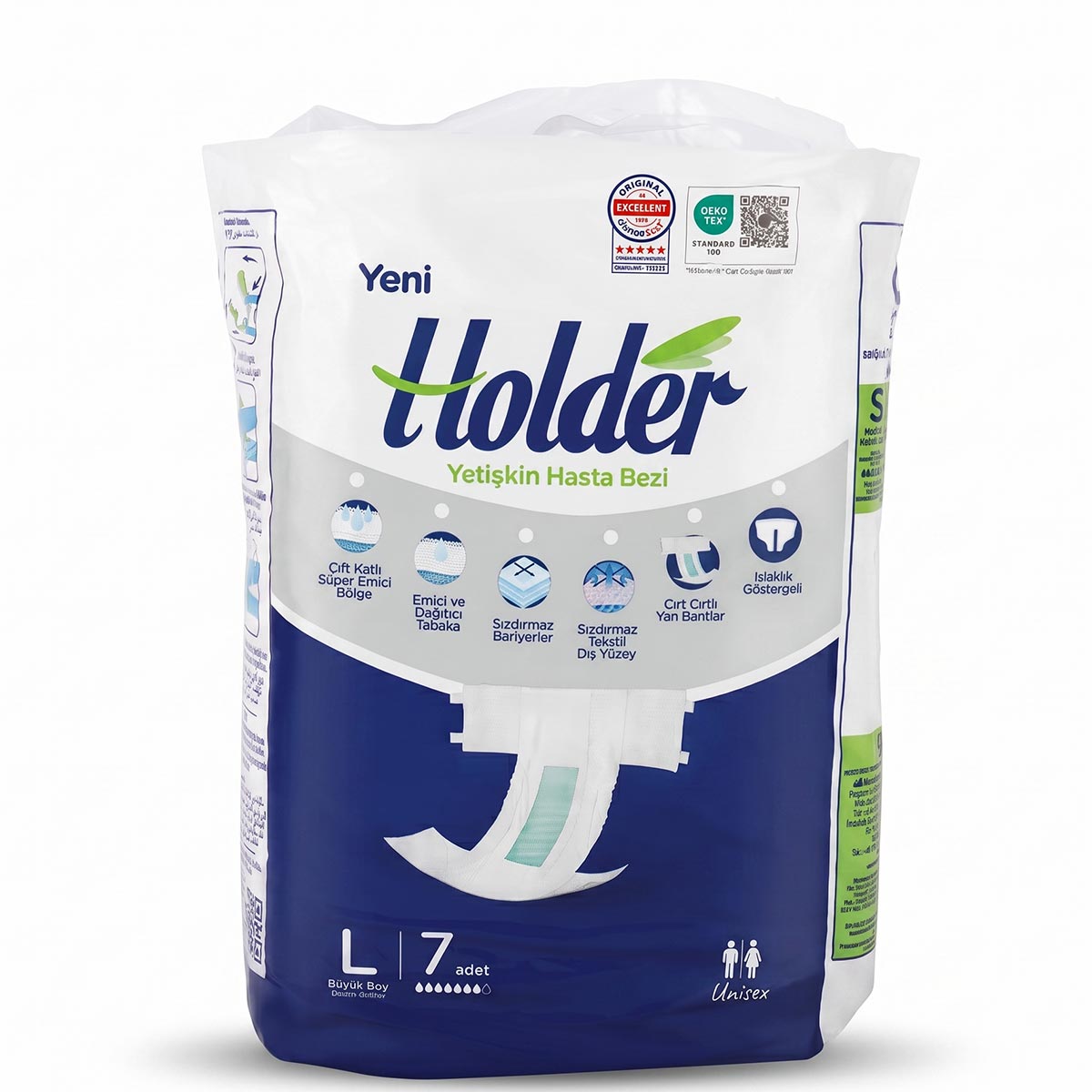 Yeni Holder Adult Diapers Large 7 Sheets Unisex