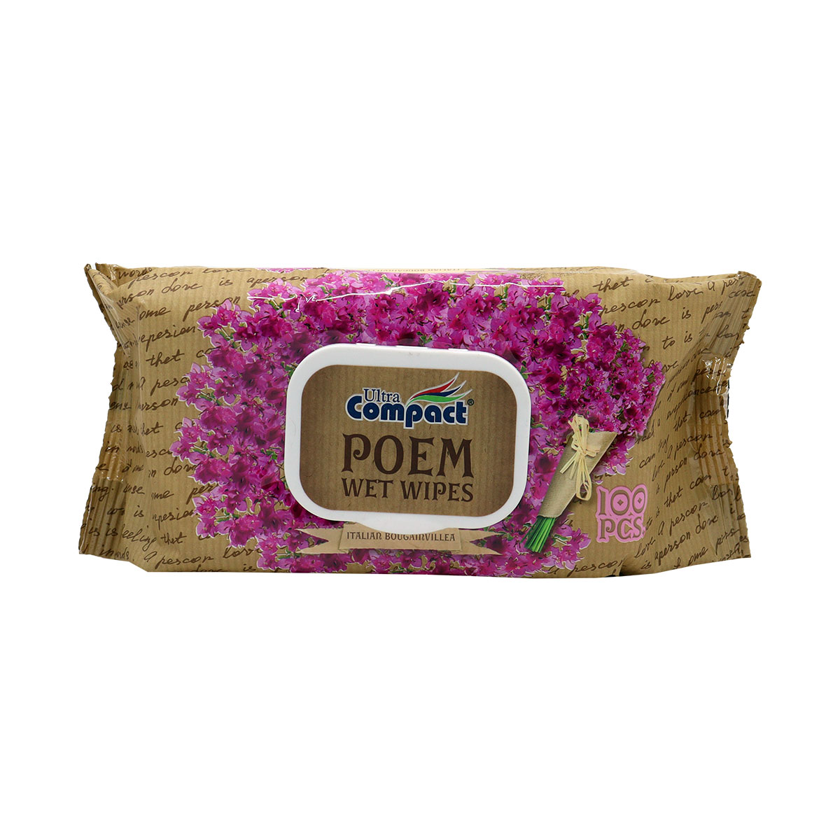 Ultra Compact Poem Wet Wipes Italian 100 Pcs