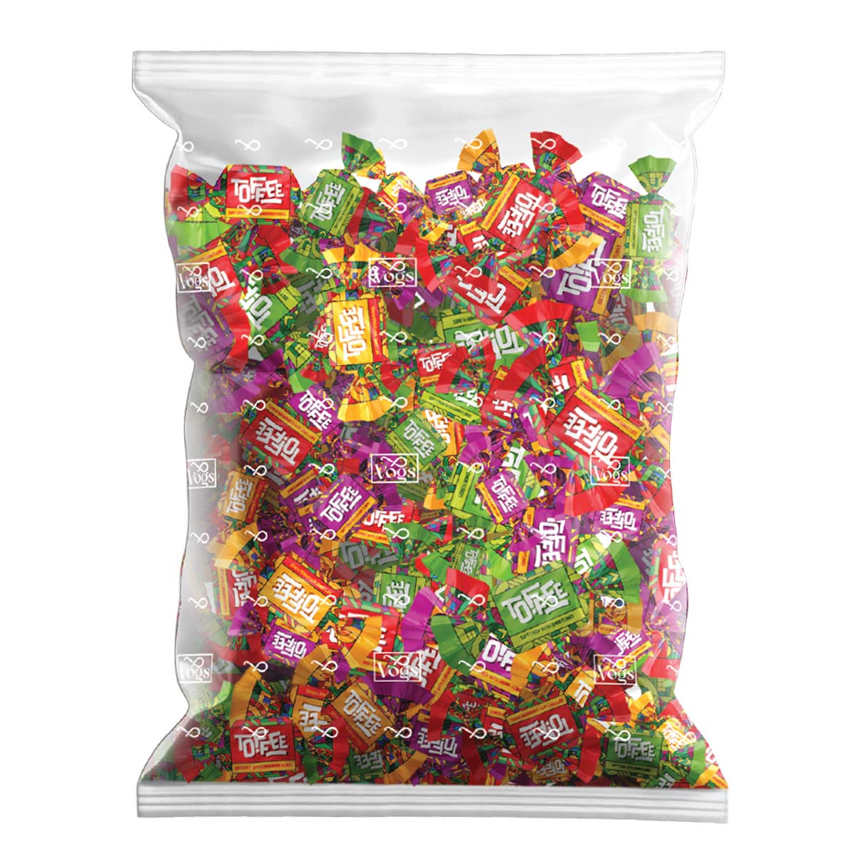 Vogs Toffee with Fruit Flakes 1kg