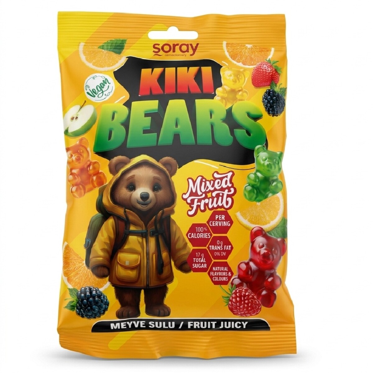 Kiki Bears Mixed Fruit Jelly Candy 128g