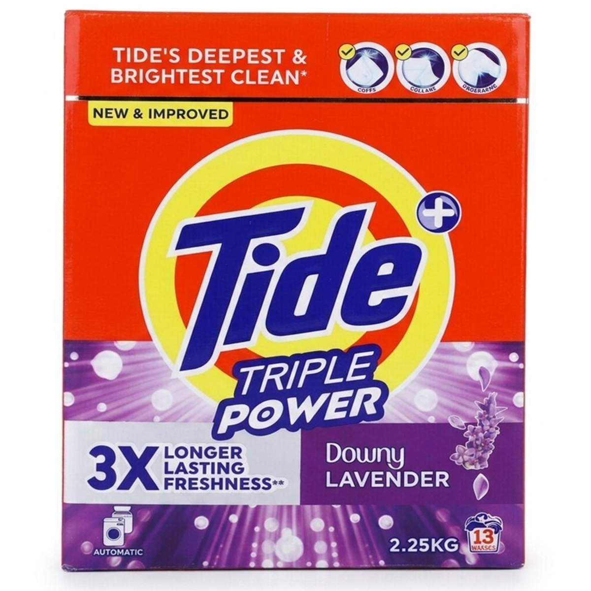 Tide Triple Power Detergent Powder Lavender 2.25Kg