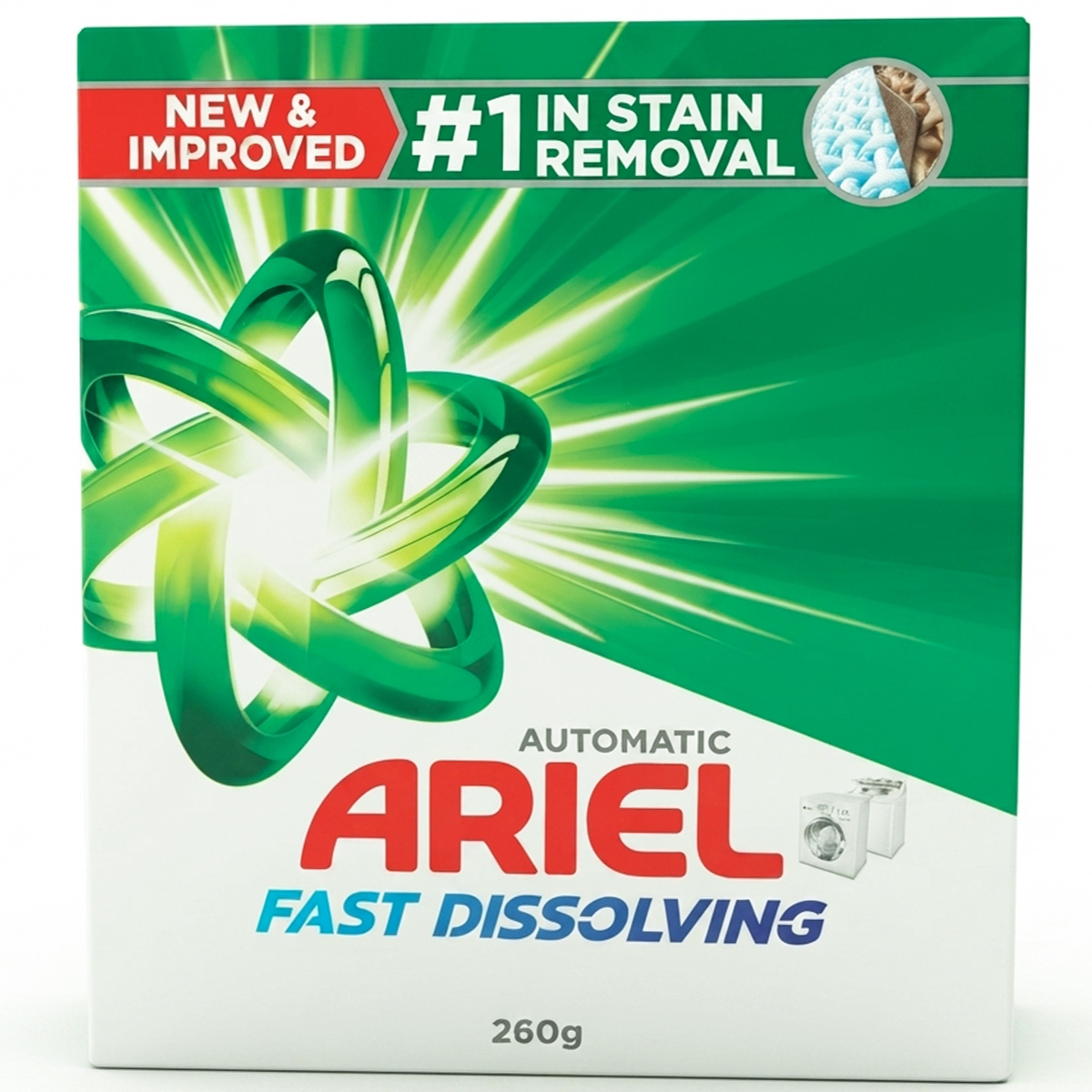 Ariel Fast Dissolving Automatic Detergent Powder 260g
