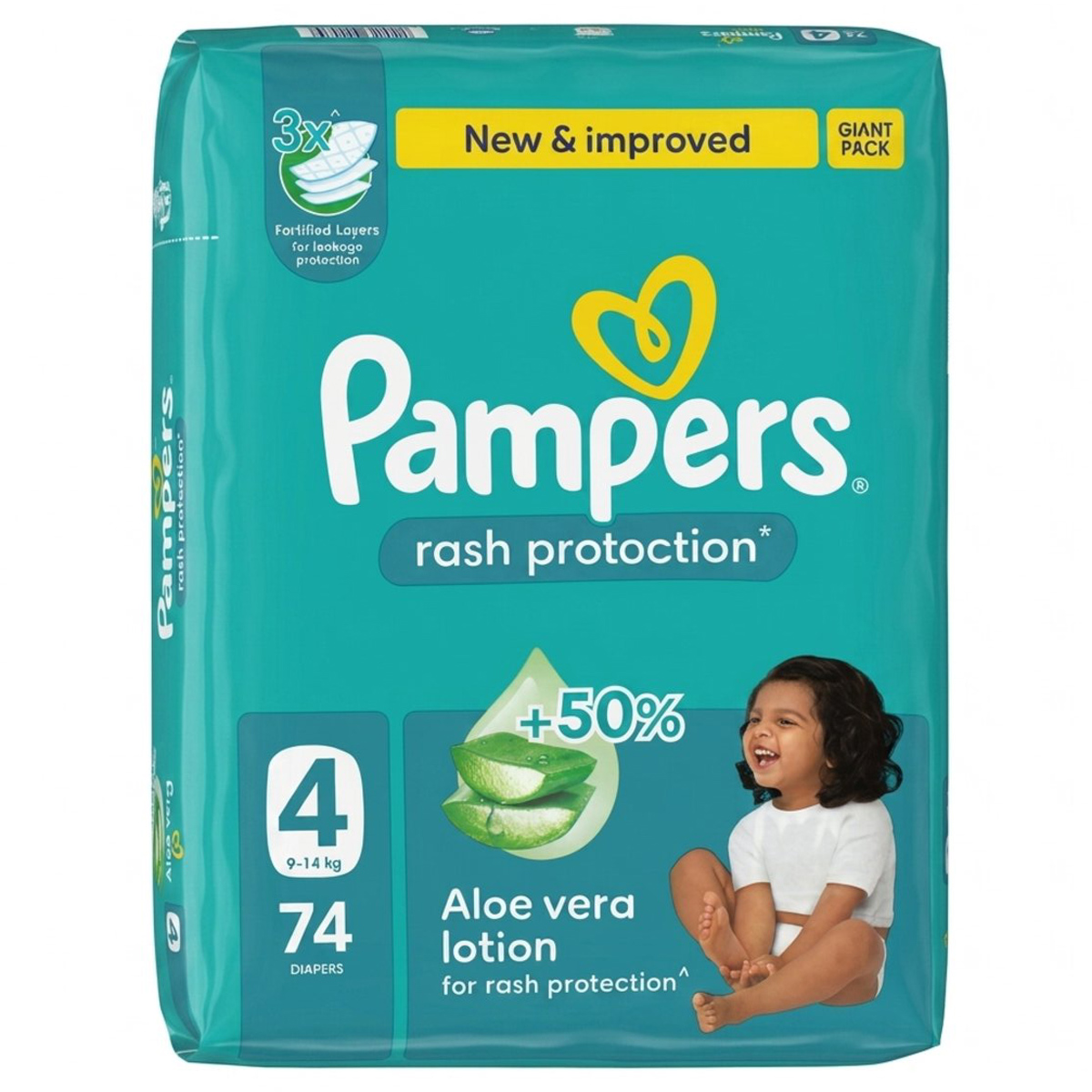 Pampers Rash Protection Diapers Size 4 74 Pieces