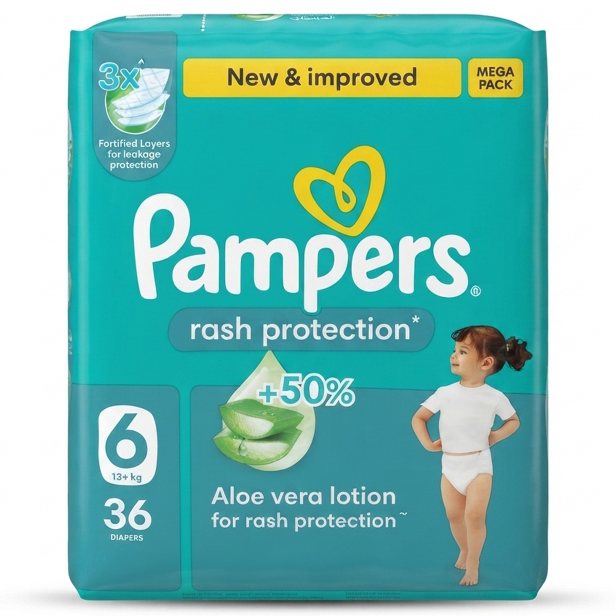 Pampers No. 6 Pants Aloe Vera Lotion Rash Protection 1 x 36 Pants