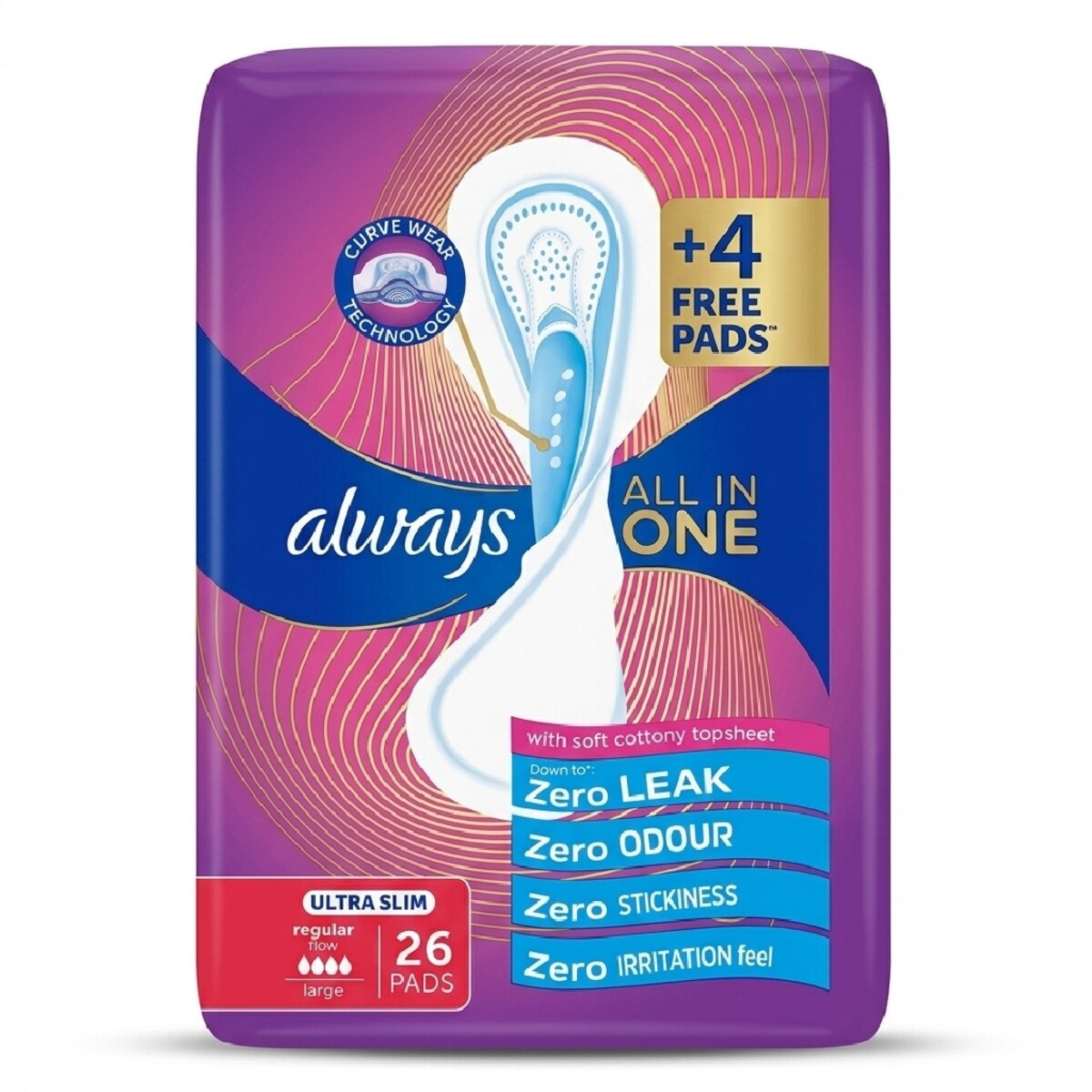 Always Ultra Slim All In One Pads 26 Pieces