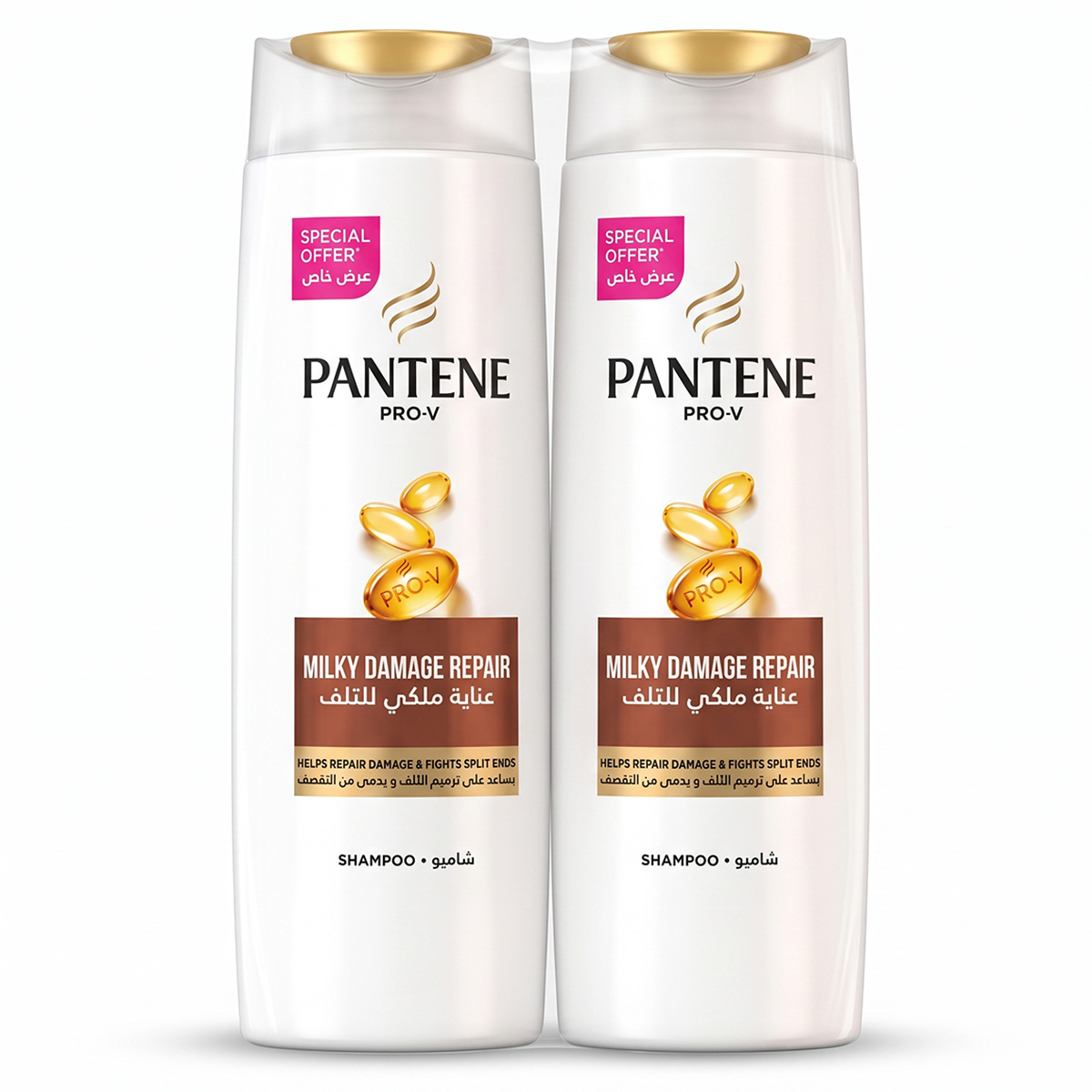 Pantene Pro-V Milky Damage Repair Shampoo 2 x 390ml