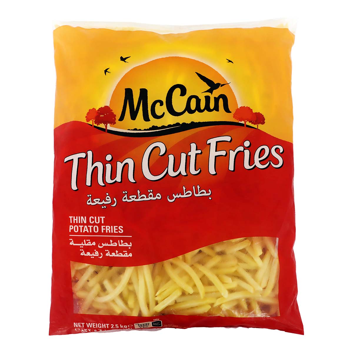 McCain Thin Cut Potato Fries 2.5Kg