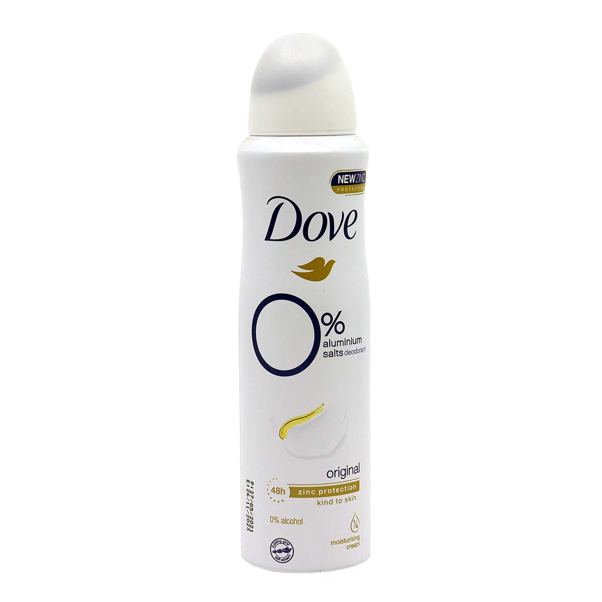 Dove Deodorant 0% Original Aluminum Salts 150ml 