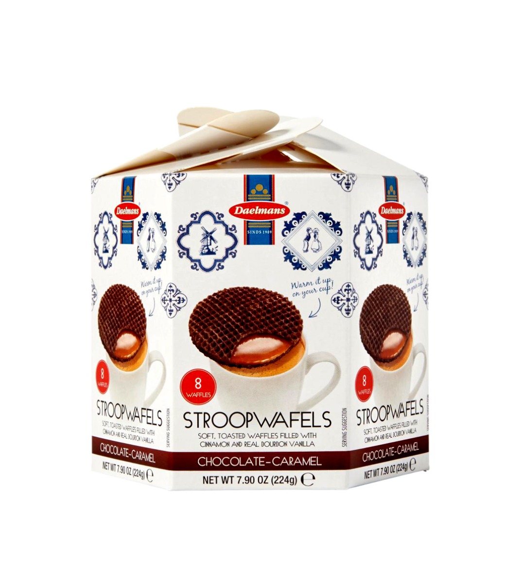 Daelmans Chocolate And Caramel Cream Stroop Wafels 224g