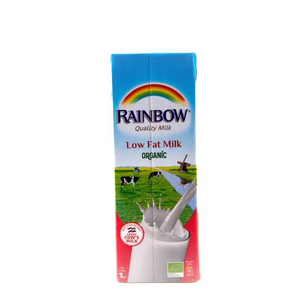 Rainbow Low Fat Organic Milk 1L