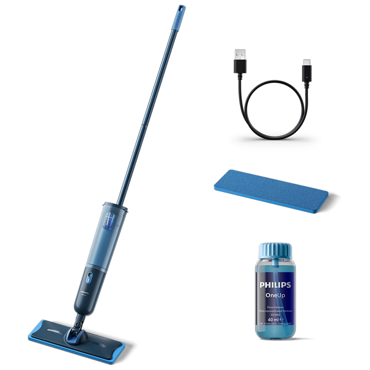 Philips Oneup Electric Mop 50 Min Blue XV3101/01