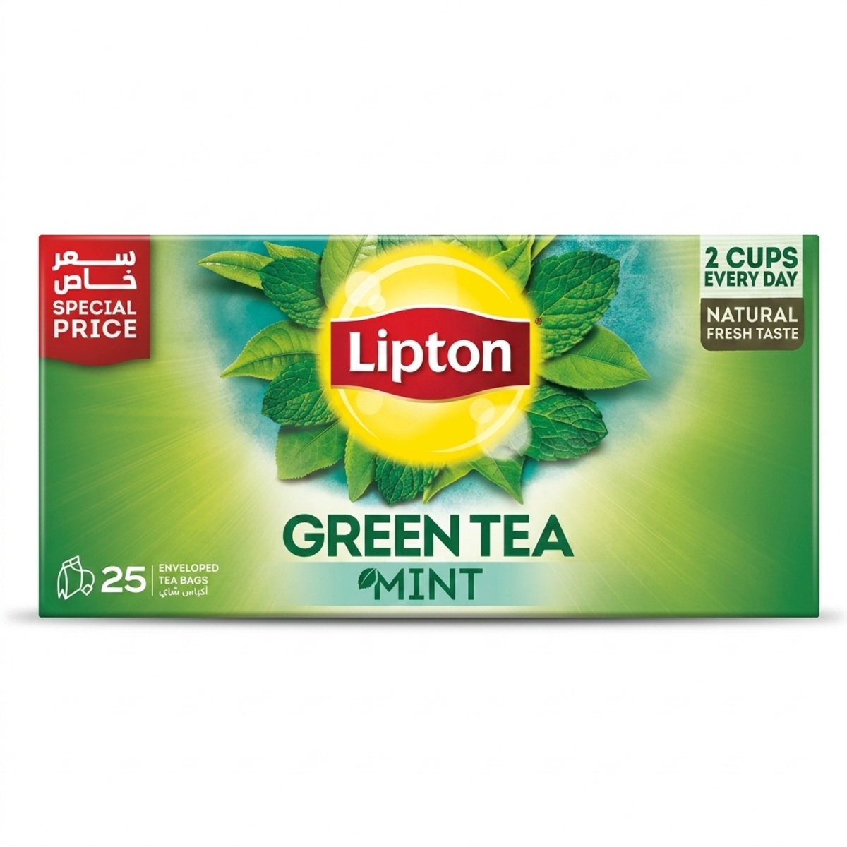 Lipton Green Tea Mint Enveloped Tea Bags 25x1.3g