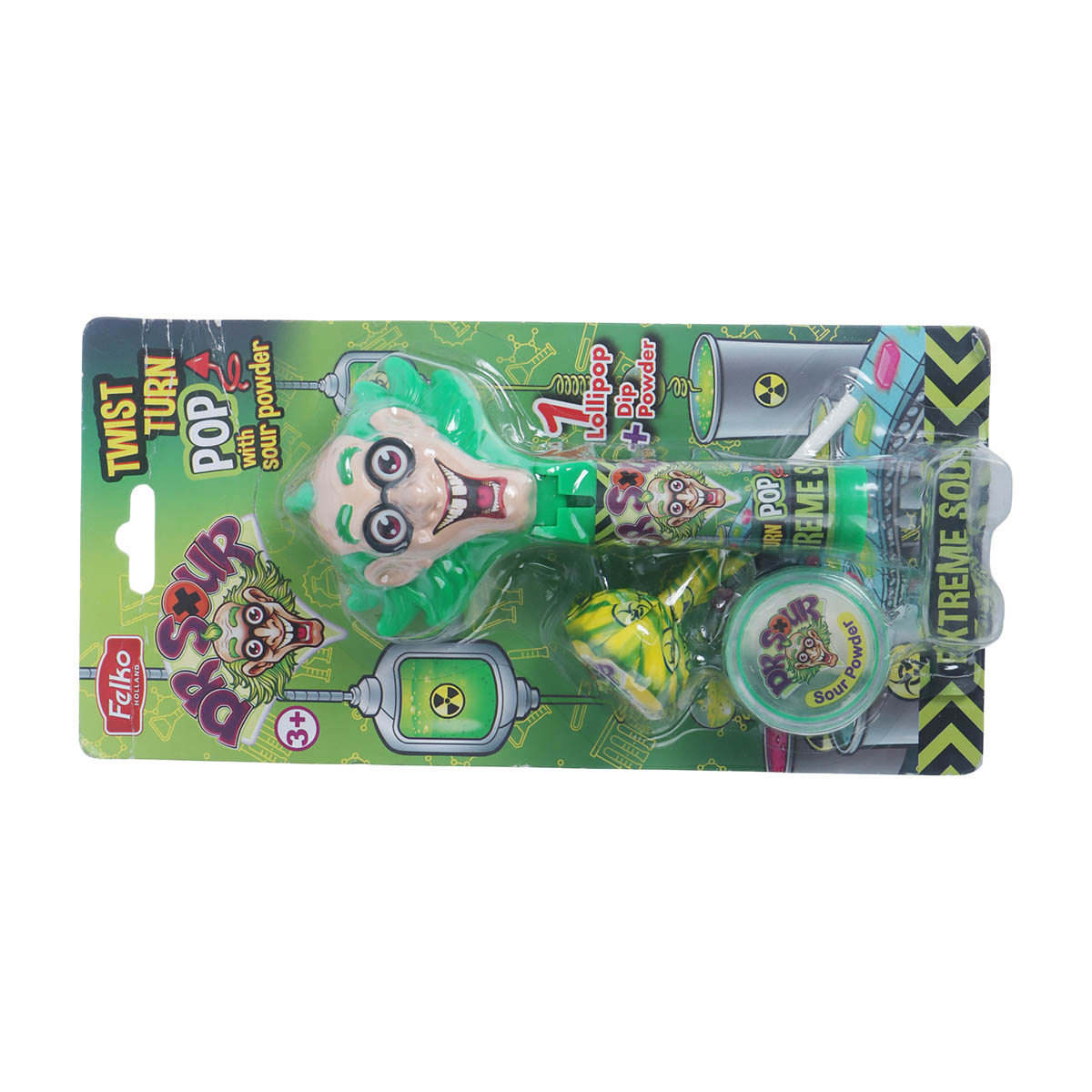 Felko Dr. Sour Twist Turn Lolipop With Sour Powder 17g