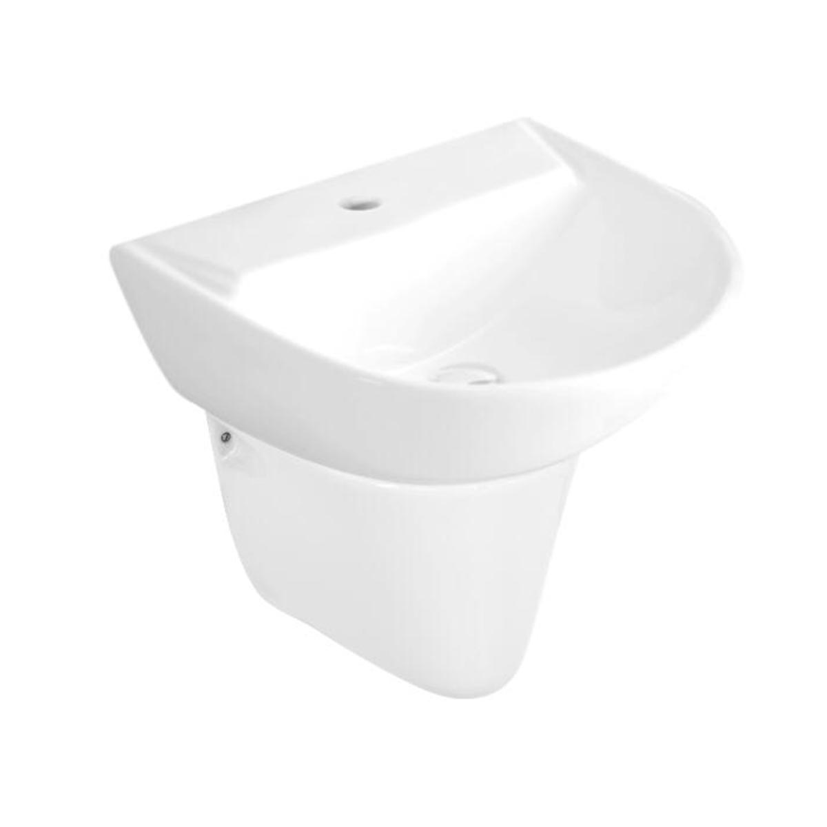 Half Pedestal Basin White