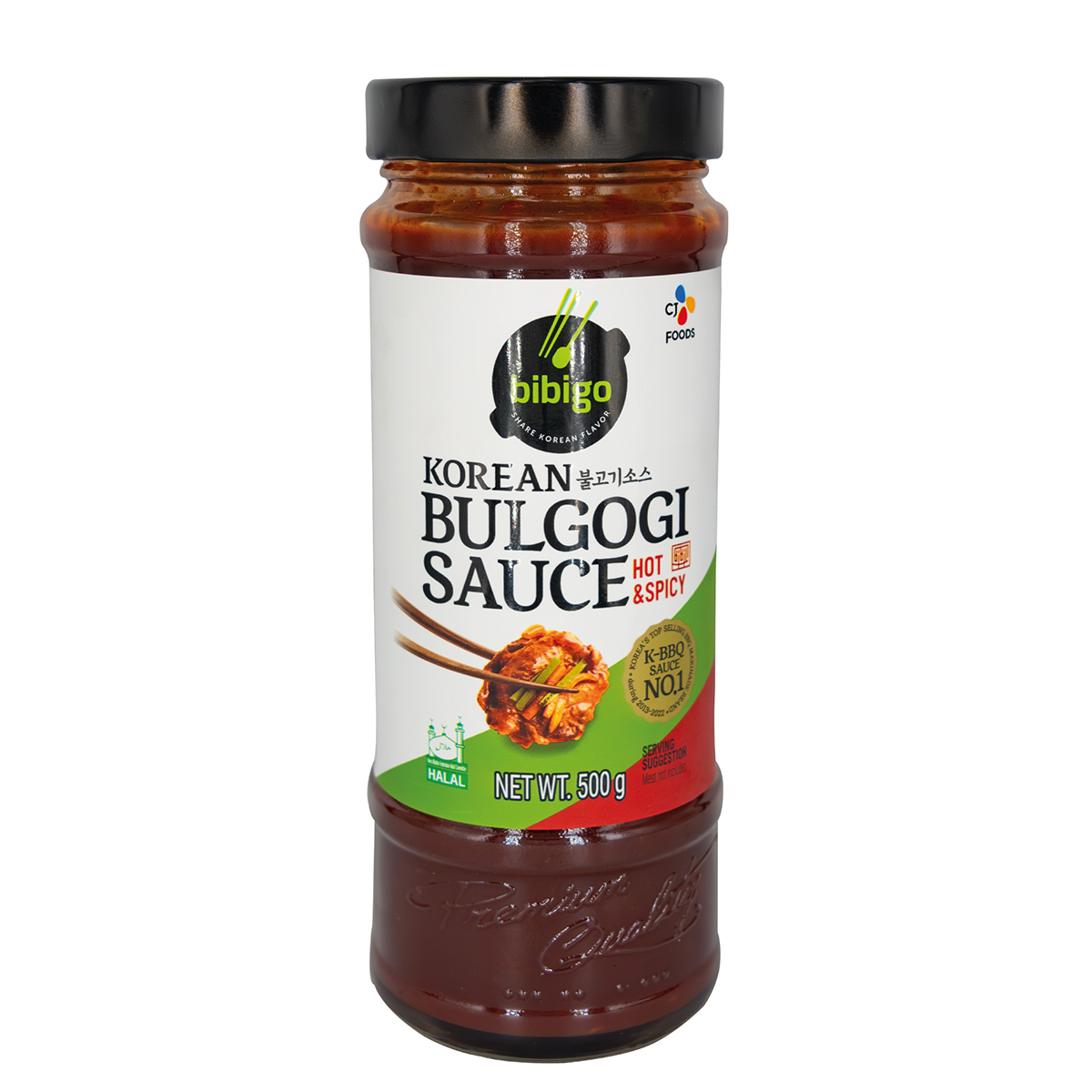 Bibigo Korean Bulgogi Sauce Hot And Spicy 500g