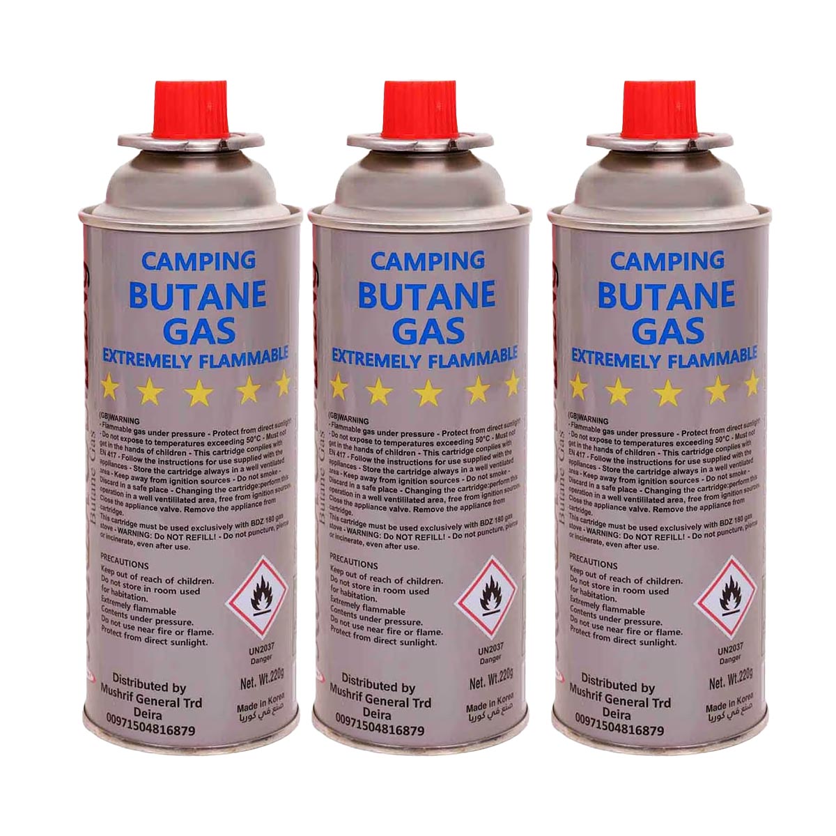 Butane Gas 3Pcs Set