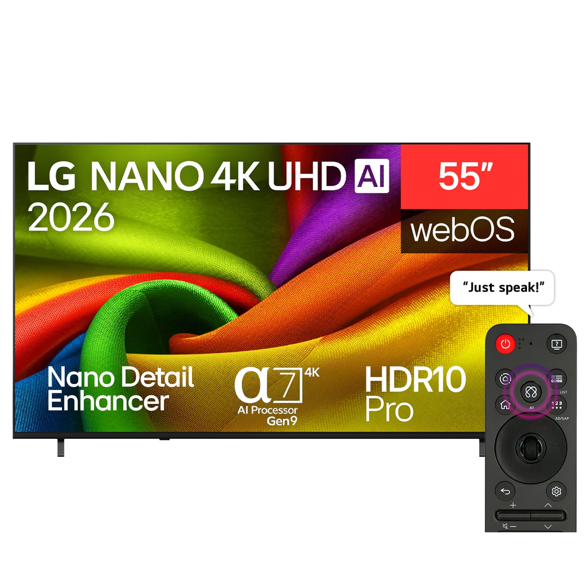 LG 55 Inch Nano 4K UHD AI WebOs Smart Tv 55NU840B6LA