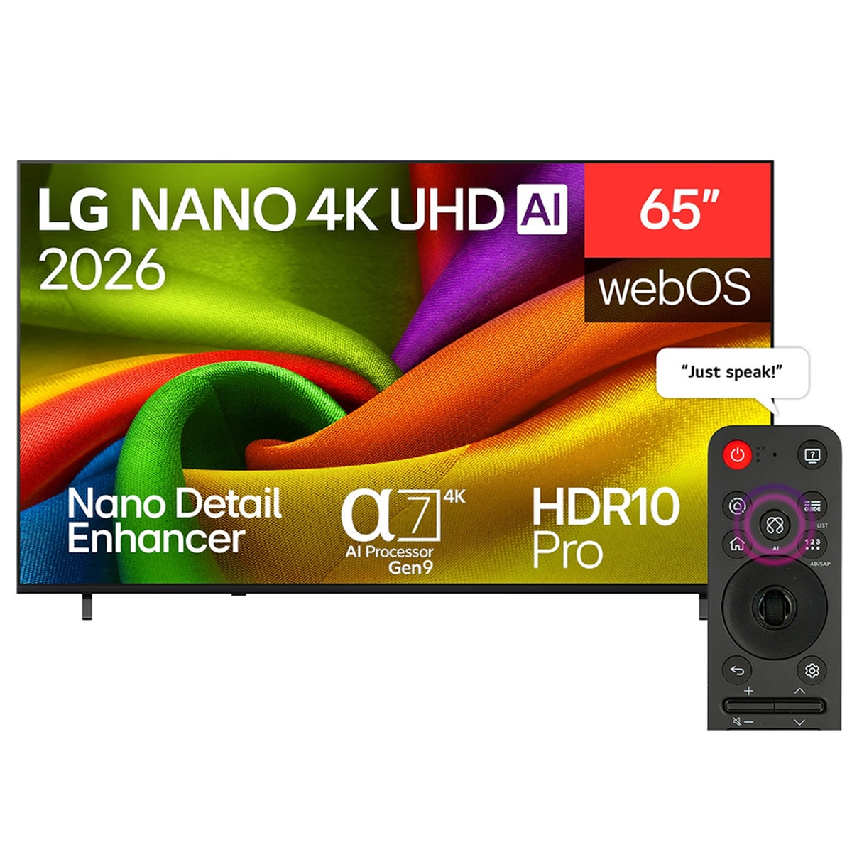 LG 65 Inch Nano 4K UHD AI WebOs Smart Tv 65NU840B6LA