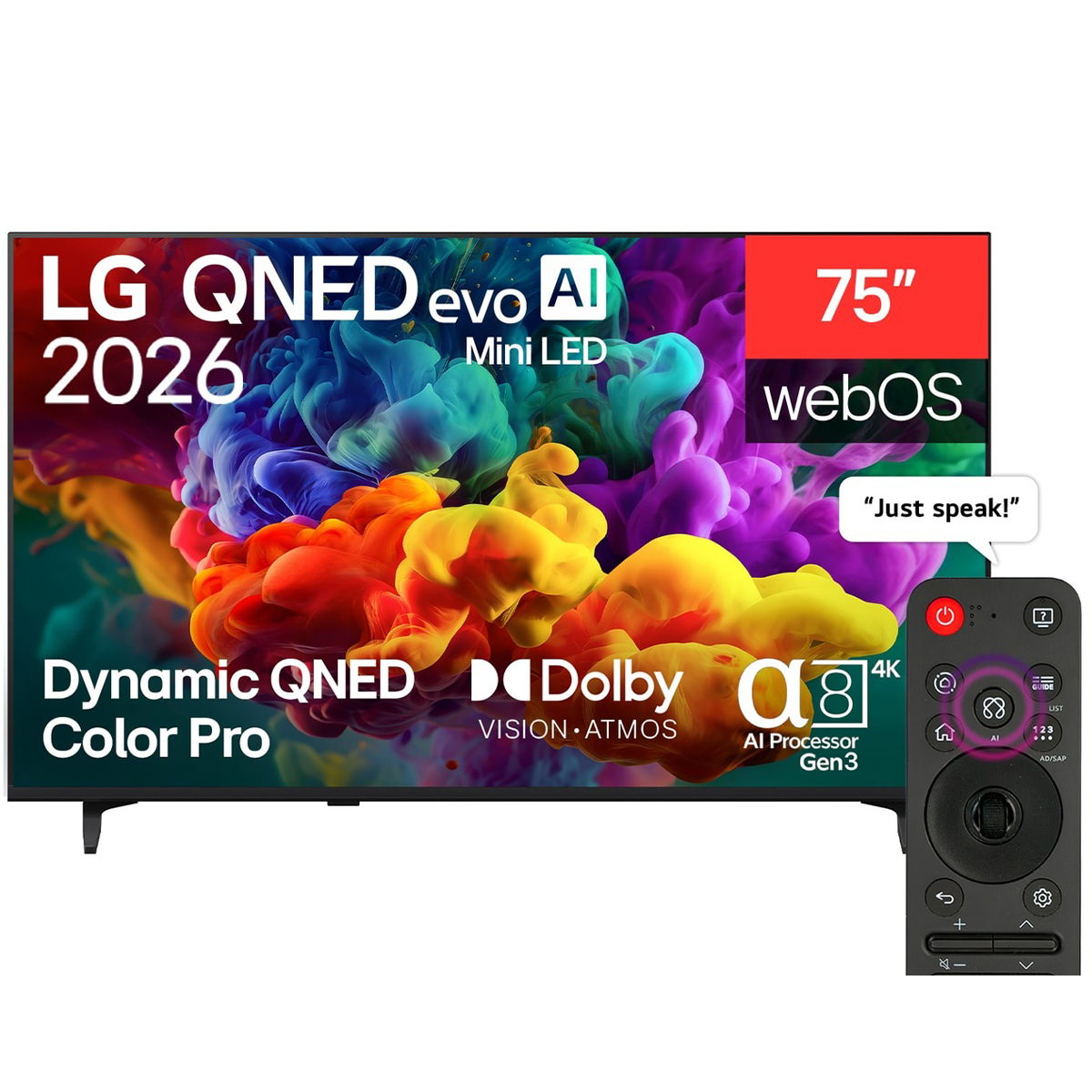 LG 75 Inch QNED Evo Mini LED 4K AI WebOs Smart Tv 75QNED85B6T