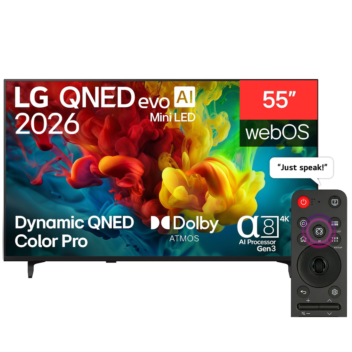 LG 55 Inch QNED Evo Mini LED 4K AI WebOs Smart Tv 55QNED84B6T
